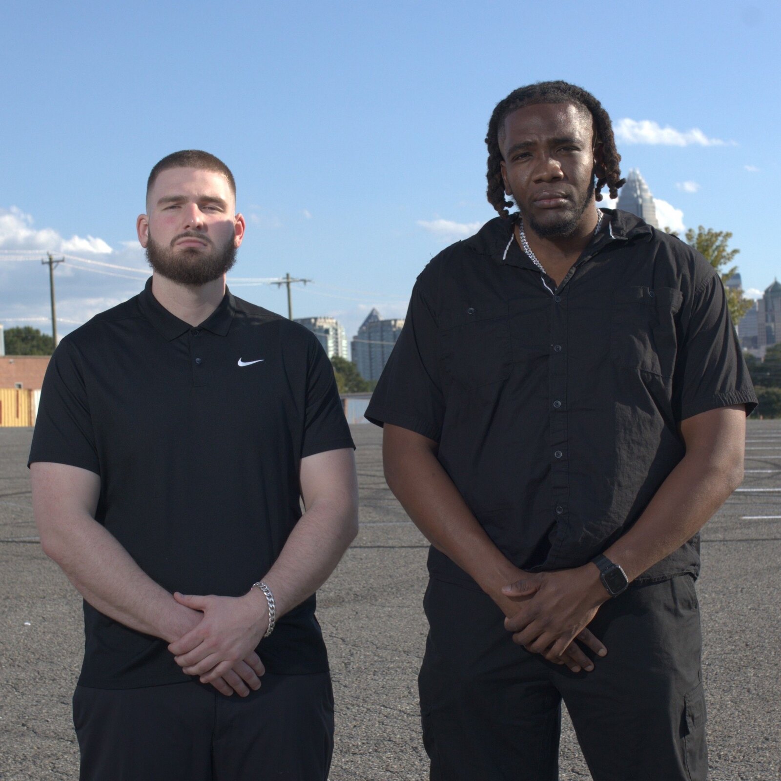 Luke Ford and Leo Thomas, co-owners of Solutions and Problems LLC, photographed in Charlotte